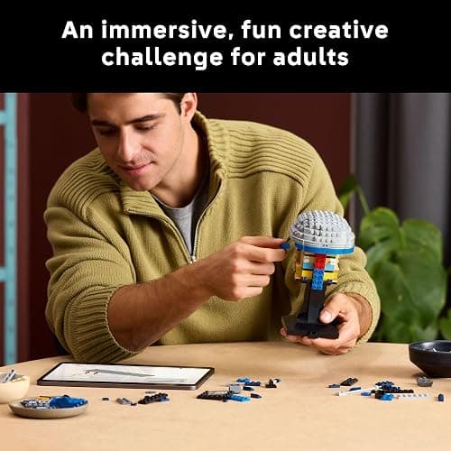 LEGO Star Wars Jango Fett Helmet - DIY Model Kit for Adults 18+ - Collectible Building Set - Room Decor Idea for Attack of The Clones Fans - Star Wars Gift Idea for Birthdays - 75408 thumbnail 3