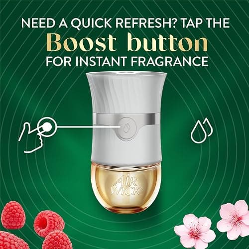 Air Wick Plug-In Scented Oil Refills, 4 Count, Cherry Blossom & Raspberry, Air Fresheners, Essential Oils thumbnail 7