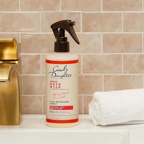 Carol's Daughter Hair Milk Curl Refresher Spray for Coils and Waves, with Agave, Sweet Almond and Wheat Protein, 10 fl oz thumbnail 6