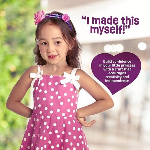 Pretty Me Headband Making Kit for Girls - Arts & Crafts Easter Gift - Make Your Own Fashion Headbands for Kids - DIY Hair Accessories - Gift for Ages 5-12 Year Old Girl - Little Kids Art & Craft Gifts thumbnail 9