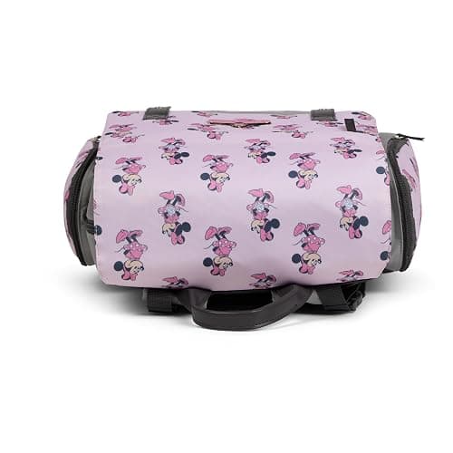 Disney Diaper Bag Backpack with Changing Pad Minnie Mouse – 16” Nylon Baby Bag for Parents, Insulated Bottle Holders, Multiple Storage Pockets thumbnail 3
