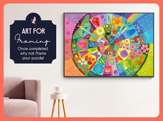 Elena Essex Puzzles 1000 Pieces - Spring Wheel, Jigsaw Puzzles 1000 Pieces, Spring Puzzle, Color Spring Summer Flower, Size 28 x 20 inches thumbnail 6