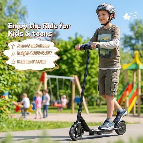 Electric Scooter - E Scooter Adults and Kids | 500W/250W Motor, 10-20 Miles Max Range, APP Control, Double Braking, 8.5"/6.5" Tire, Lightweight EScooter thumbnail 6