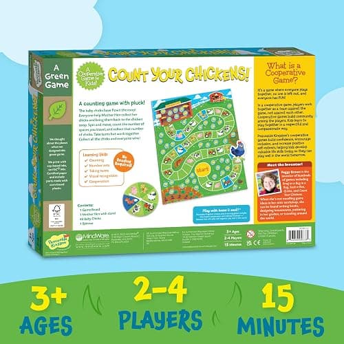 Peaceable Kingdom Count Your Chickens Award Winning Cooperative Counting Game for 2 to 4 Kids Ages 3+ thumbnail 4