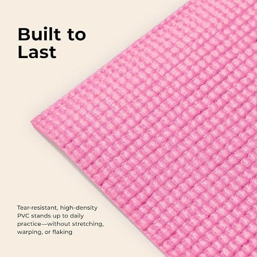 Sunny Health & Fitness Non-Slip Yoga Mat – Durable, Anti-Tear, Lightweight, Cushioned Support for Yoga, Pilates, Stretching Exercises, Meditation and Floor Workouts | Multiple Sizes & Colors thumbnail 2