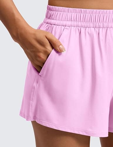 CRZ YOGA Drapey Flowy Athletic Shorts for Women 2.5" - Relaxed Fit High Waisted Tennis Workout Running thumbnail 4