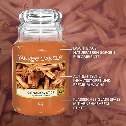 Yankee Candle Duftkerze im Glas (groß) | Cinnamon Stick | Kerze mit langer Brenndauer bis zu 150 Stunden | Perfekte Geschenke für Frauen thumbnail 6