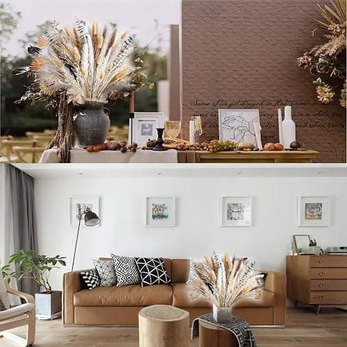 Boho Decor Pampas Grass and Eucalyptus Bouquet,pompas Grass Dried Flowers Arrangement for Centerpiece Table Decor,Wedding,Home,Room,Rustic Decor thumbnail 7