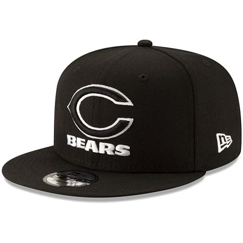 New Era NFL 9FIFTY Black White Adjustable Snapback Hat Cap One Size Fits All - Image 1