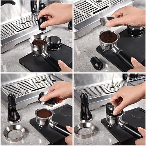 54mm Magnetic Dosing Funnel V2, MATOW Stainless Steel Espresso Dosing Ring with 8 Magnets Compatible with Breville 54mm Portafilter thumbnail 4