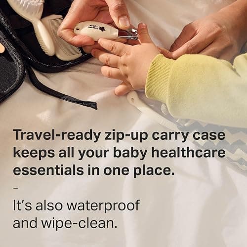 Tommee Tippee Baby Healthcare and Grooming Kit, 9X Essential Newborn Care Items for Home and Travel, Wipe-Clean and Waterproof Travel Case thumbnail 7