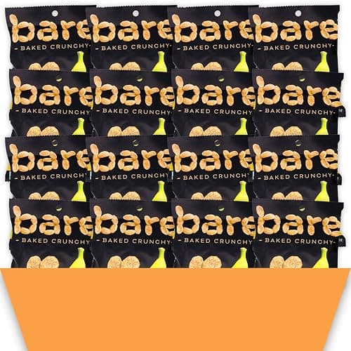 Bare Baked Crunchy Simply Banana Chips | 0.53 oz Snack Bags, 24 Count Bulk Value Pack | Gluten Free, Vegan, Made with Simple Ingredients | Naturally Sweet, Crunchy On-the-Go Snack - Image 1