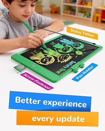 KOKODI LCD Writing Tablet, 10 Inch Colorful Toddler Doodle Board Drawing Tablet, Erasable Reusable Electronic Drawing Pads, Educational and Learning Toy for 3-6 Years Old Boy and Girls(Green) thumbnail 4