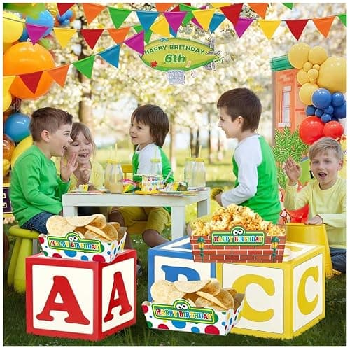 Zliisang 24 Pcs Cartoon Friends Party Supplies Green Blue Red Paper Food Trays Disposable Serving Tray Nacho Trays Food Boats for Cartoon Birthday Decorations thumbnail 2