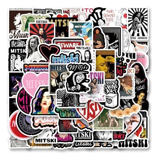 64pcs Mitski Stickers American Singer-Songwriter Stickers for Cartoon Cute Girls Boys Teenagers Adult Water Bottles Laptop Suitcases Birthday Toy Decoration Kids Holiday Party thumbnail 4