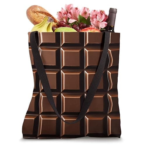 Chocolate Bar Funny Snack Realistic Food Dessert Lovers Tote Bag thumbnail 4
