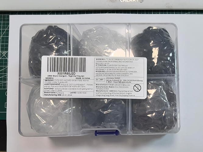 Funtopia 2500 Pcs Small Hair Ties, Mini Rubber Hair Bands with Organizer Box, Hair Elastics for Women Girls Kids Toddlers Braiding and Daily Hairstyles (Clear, Black, Brown) thumbnail 8