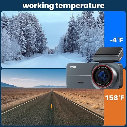 Yonvim 2.5K Dash Cam Front and Rear with 64GB Card, Car Camera WiFi & GPS, 3.39" IPS Screen, WDR Night Vision, Parking Monitor, G-Sensor Dash Camera thumbnail 8