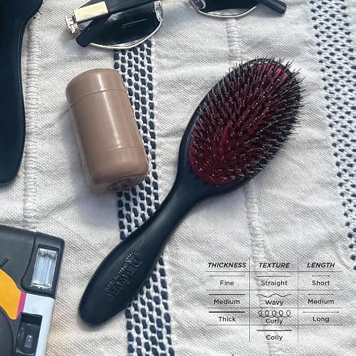 Denman Boar Bristle Hair Brush – Smoothing & Shine Enhancing for Slick Back Styles, Curl Defining & Detangling. Hairbrush with Natural Bristles for all Hair Types for Women & Men thumbnail 9