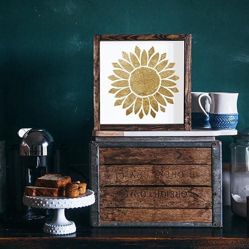 Sunflower Stencil - Sunflower Nature Stencil for Painting, Small thumbnail 5