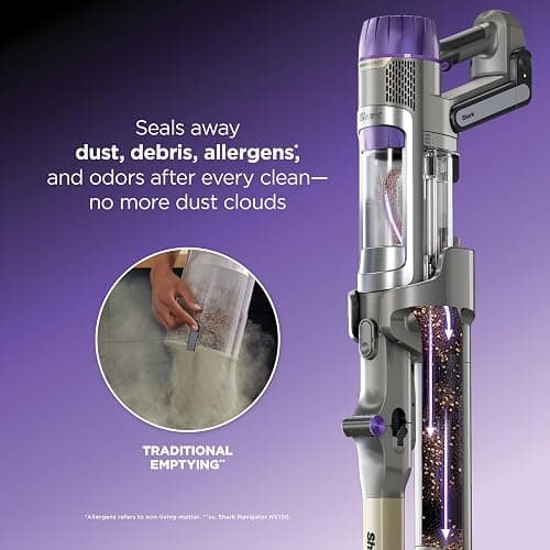 Shark PowerDetect Clean & Empty Cordless Stick Vacuum | Powerful Suction, HEPA Filtration | Carpet & Hard Floor | Portable for Pet Hair | Dark Gray | IP3251 thumbnail 4