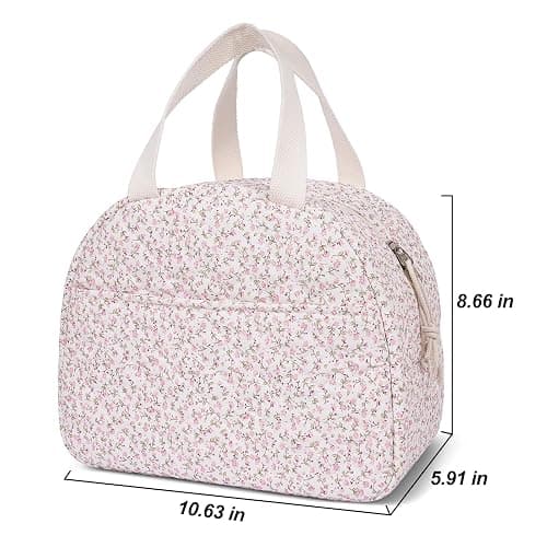 Lunch Box for Women,Cute Lunch Tote Bag,Reusable Insulated Lunch Box,Large Capacity Cooler Bag with Compartments for Work, Picnics or Travelling thumbnail 2