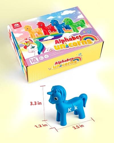 Coogam Unicorn Uppercase & Lowercase Letters Matching Game,13pcs Double-Sided ABC Letter Toys with 26 Alphabet Recognition Match Games Preschool Educational Montessori Toys for Toddlers Boys Girls thumbnail 7