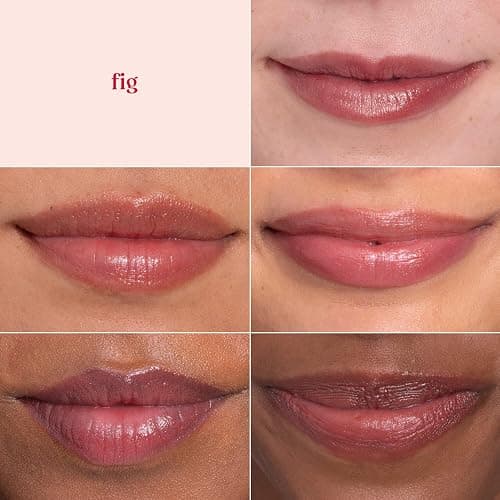 Burt's Bees Shimmer Lip Tint Set, Mothers Day Gifts, Tinted Lip Balm Stick, Moisturizing for All Day Hydration with Natural Origin Glowy Pigmented Finish & Buildable Color, Fig (4-Pack) thumbnail 5