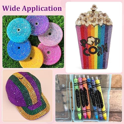 30000Pcs Resin Rhinestones for Crafting, Multicolor 2/3/4mm Flacktback Gems with 1Pcs B7000 Jewelry Glue, Bedazzling Crystal for DIY Crafts Clothing Tumblers Mugs Shoes Fabric Nail Art thumbnail 6