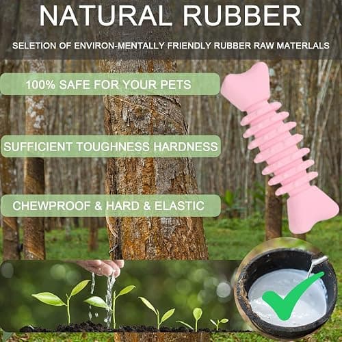 CGBD Puppy Toys, 6 Pack Dog Chew Toys for Puppy, Cute Pink Small Dog Toys, Teething Toys for Puppies, Soft Durable Interactive Chew Toy for Small Dogs thumbnail 4
