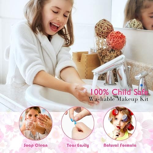 Kids Makeup Sets for Girls - Kids Makeup Sets for Girls 5-8, Maquillaje para Niñas, Play Make Up Kit, Best Toys for Little Girl,Princess Toddler Kid Stuff, Ages 3456789 10 Year Old Girl Birthday Gifts thumbnail 6