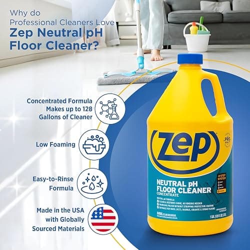 Zep Neutral PH Industrial Floor Cleaner - 1 Gallon - ZUNEUT128 - Concentrated Pro Trusted All-Purpose Floor Cleaner thumbnail 4