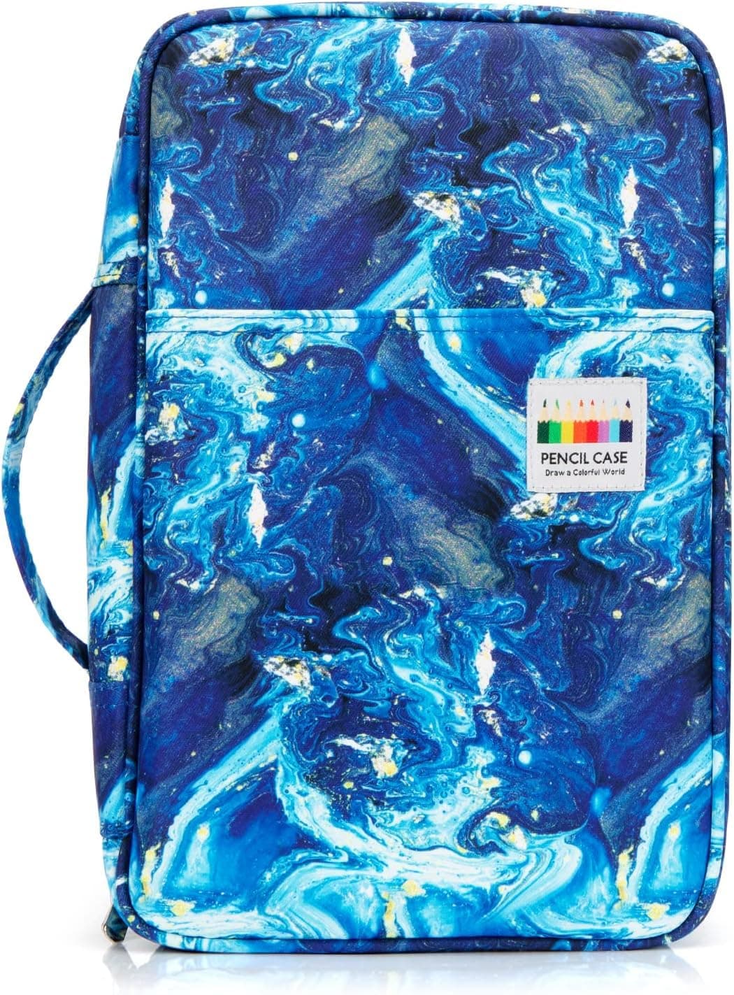 YOUSHARES Estuche para lapices 300 ranuras, Estuche de tela Oxford con cierre, guarda 300 lapices de colores o 200 boligrafos de gel para lapices Prismacolor y boligrafos de gel (Azul Quicksand) thumbnail 2