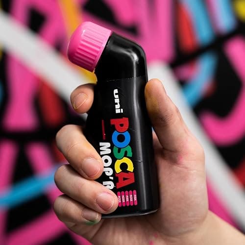 uni® POSCA MOP'R PCM-22 Water-Based Paint Markers, Round Tip (3.0-19.0mm), Assorted Colors, 8 Pack thumbnail 2