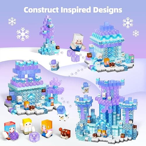 GobiDex 100PCS Magnetic Blocks Magnet Building Toys, Princess Castle Toys for Girls, Upgraded STEM Sensory Birthday Gift for Kids Age 3+ Years Old thumbnail 4