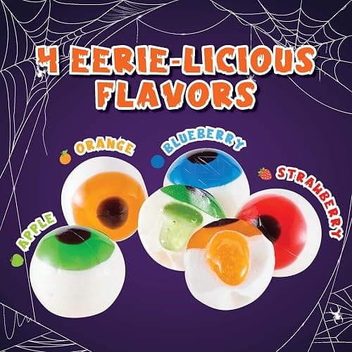 30 Gummy Eyeballs, Spooky Halloween Eyeball Candy in 4 Flavors, Soft Gummies with Jelly Filling, Individually Wrapped, By 4YoreElves (19 oz) thumbnail 5