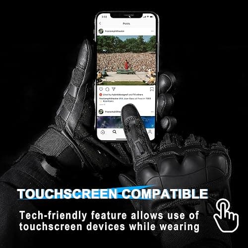 WTACTFUL Rubber Guard Tactical Gloves for Men Touchscreen Airsoft Motorcycle Hunting Outdoor thumbnail 3