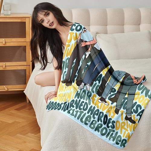 50'' x 40'' Music Gift Large Size Flannel Blanket, Siders Throw Blanket Musical, Ultra-Soft Micro Blankets All Seasons Warm Cozy Blankets for Sofa Chairs Bed Office Home Music Fans Women Men thumbnail 4