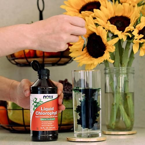 NOW Foods Supplements, Liquid Chlorophyll, Super Concentrated, Internal Deodorizer*,Boost Energy, Mint Flavor, 16-Ounce thumbnail 3