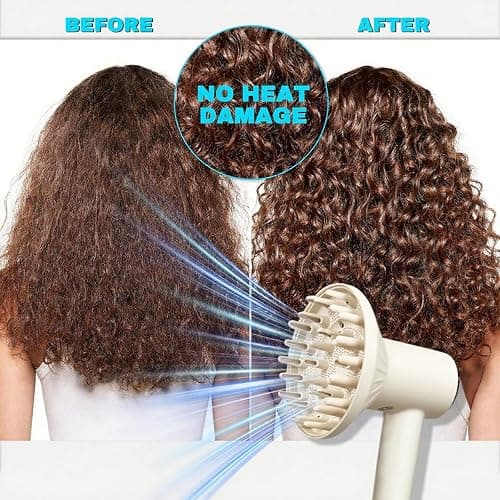 360° Rotating Diffuser Attachment Nozzle Compatible with Laifen SE Lite（NOT SE Styling Tool, Hair Smoothing Dryer Blower Accessories for Laifen SE Lite, Milk Tea thumbnail 5