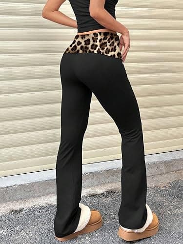 FAQUDY Women's 3 Piece Yoga Pants Set High Waisted Elastic Waist Flare Bootcut Leggings Gym Workout Casual Wear thumbnail 2