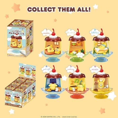 Hamee RE-Ment Hello Kitty and Friends Blind Box Diorama Miniature Figure Set for Birthday Gift, Party Favor, Collectible Figurine, Sanrio Fan (Pompompurin Daily Moments) – 1 Pc. Mystery Set thumbnail 9