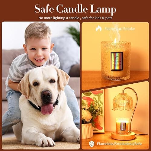 Merrtody Dimmable Flower Candle Warmer Lamp with Timer - Fits All Jar Scented Candles - Unique Birthday & Mother's Day Gift for Women thumbnail 4