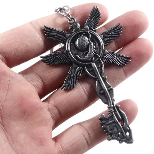 retsamradassaT Horror Game Resident Theme Evil 8 Village Pendant Keychain, Standard thumbnail 2