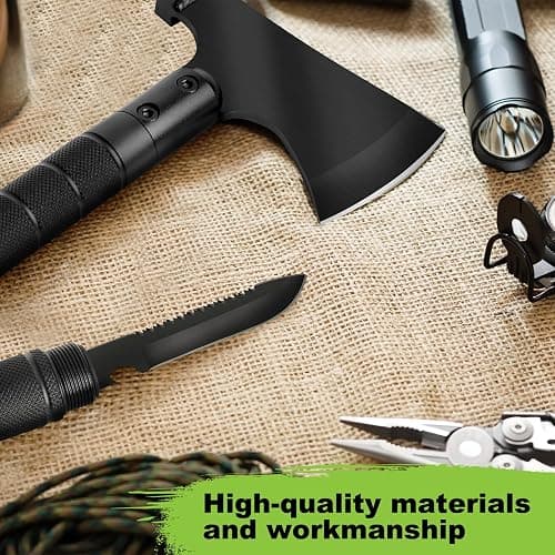 Camping Axe,Survival Hatchet,Folding Portable Tactical Axe Multi-Tool Set,Camping Hatchet with Hammer for Outdoor Hiking,Camping,Adventure,Hunting thumbnail 7