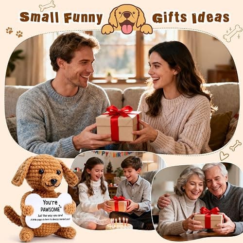 Funny Valentines Day Dog Gifts for Women Men Girls Boys, Valentines Birthday Gifts Ideas Cute Stuff Cool Things, Small Puppy Dog Stuffed Animals Plush, Mini Emotional Positive Desk Decor Accessories thumbnail 5