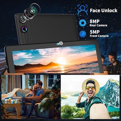 Latest 2025 Upgraded Android Tablet 10.1 Inch with IPS HD Touch Screen, Dual Camera, 64GB Storage 1TB Expansion, 8 in 1 Tablets Kit with Keyboard, Protective Case, Mouse, Stylus, BT 5.4, WiFi 6 thumbnail 5