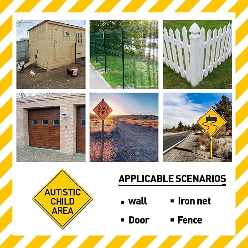 BTHUKO Autistic Child Area Heavy Duty Aluminum Warning Sign 12" X 12" thumbnail 7