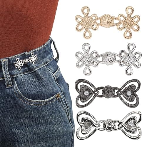 Pants Tightener for Women - Jean Tightening Clips and Pins to Make Waist Smaller - Adjust Waist Clips 4Set thumbnail 9