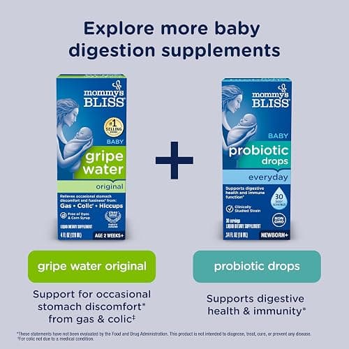 Mommy's Bliss, Bottle, Mommy's Bliss Night Time Gripe Water for Baby's Tummy Trouble - Relieves Occasional Infant Stomach Discomfort from Gas, Colic, Fussiness, Hiccups , 4 Fl Oz thumbnail 7